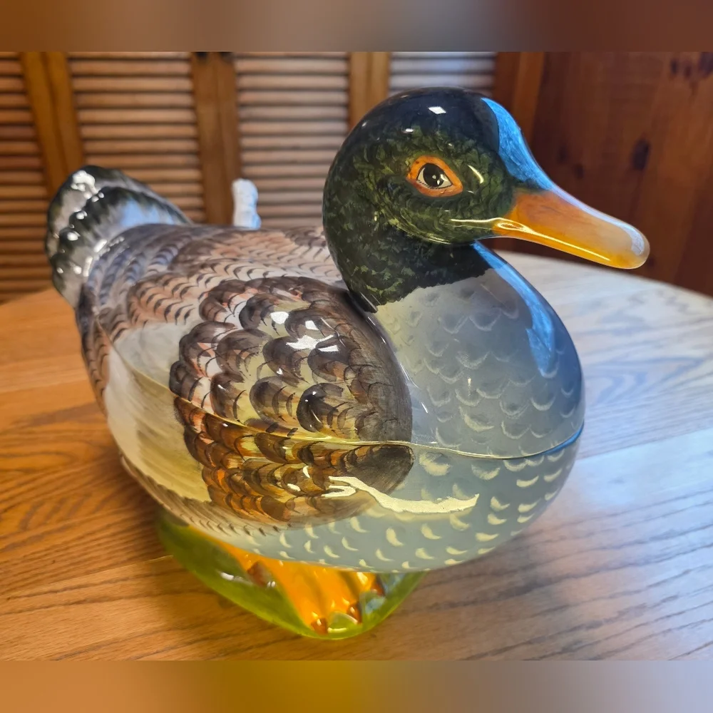 Italian Duck Tureen With Laddle 14